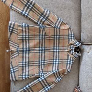 Classic Burberry check wool jacket